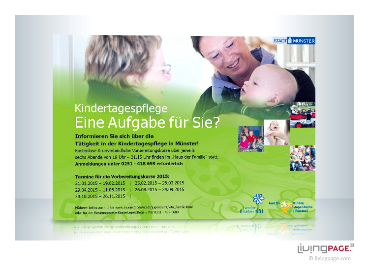 Plakat Personalsuche der Kindertagespflege