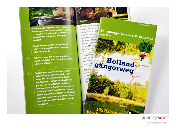 Broschüre mit Wanderrouten am Hollandgängerweg