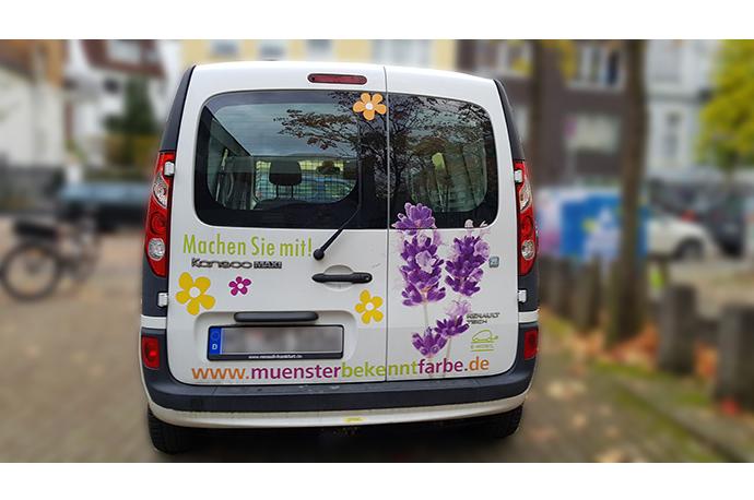 Münster bekennt Farbe - Fahrzeugbeschriftung
